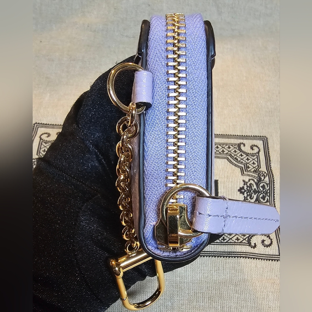 GUCCI MONOGRAM JUMBO GG TEXTURED DOLLAR CALFSKIN OPHIDIA KEY CARD CASE - Picture 6 of 6